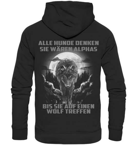 Bis ein Wolf kommt - Organic Hoodie - Donnerwolf