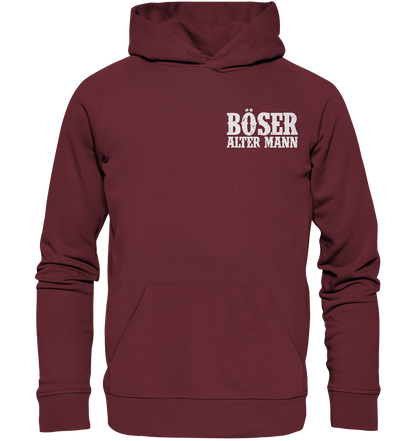 Böser alter Mann  - Organic Basic Hoodie (Beidseitiger Druck) - Donnerwolf