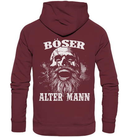 Böser alter Mann  - Organic Basic Hoodie (Beidseitiger Druck) - Donnerwolf