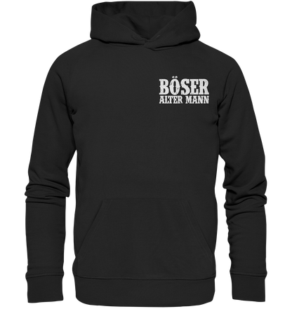 Böser alter Mann  - Organic Basic Hoodie (Beidseitiger Druck) - Donnerwolf