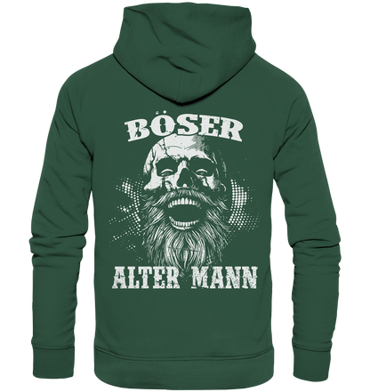 Böser alter Mann  - Organic Basic Hoodie (Beidseitiger Druck) - Donnerwolf