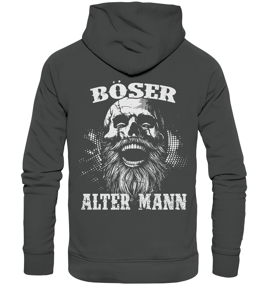 Böser alter Mann  - Organic Basic Hoodie (Beidseitiger Druck) - Donnerwolf