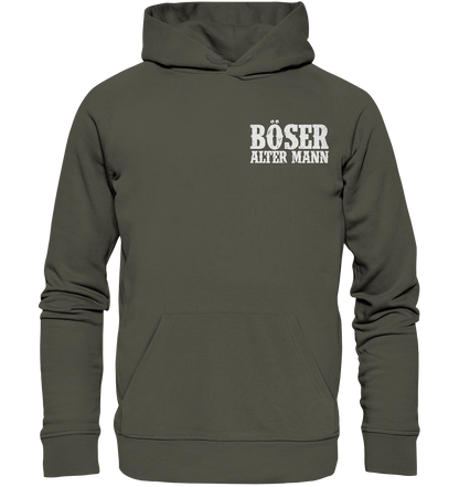 Böser alter Mann  - Organic Basic Hoodie (Beidseitiger Druck) - Donnerwolf