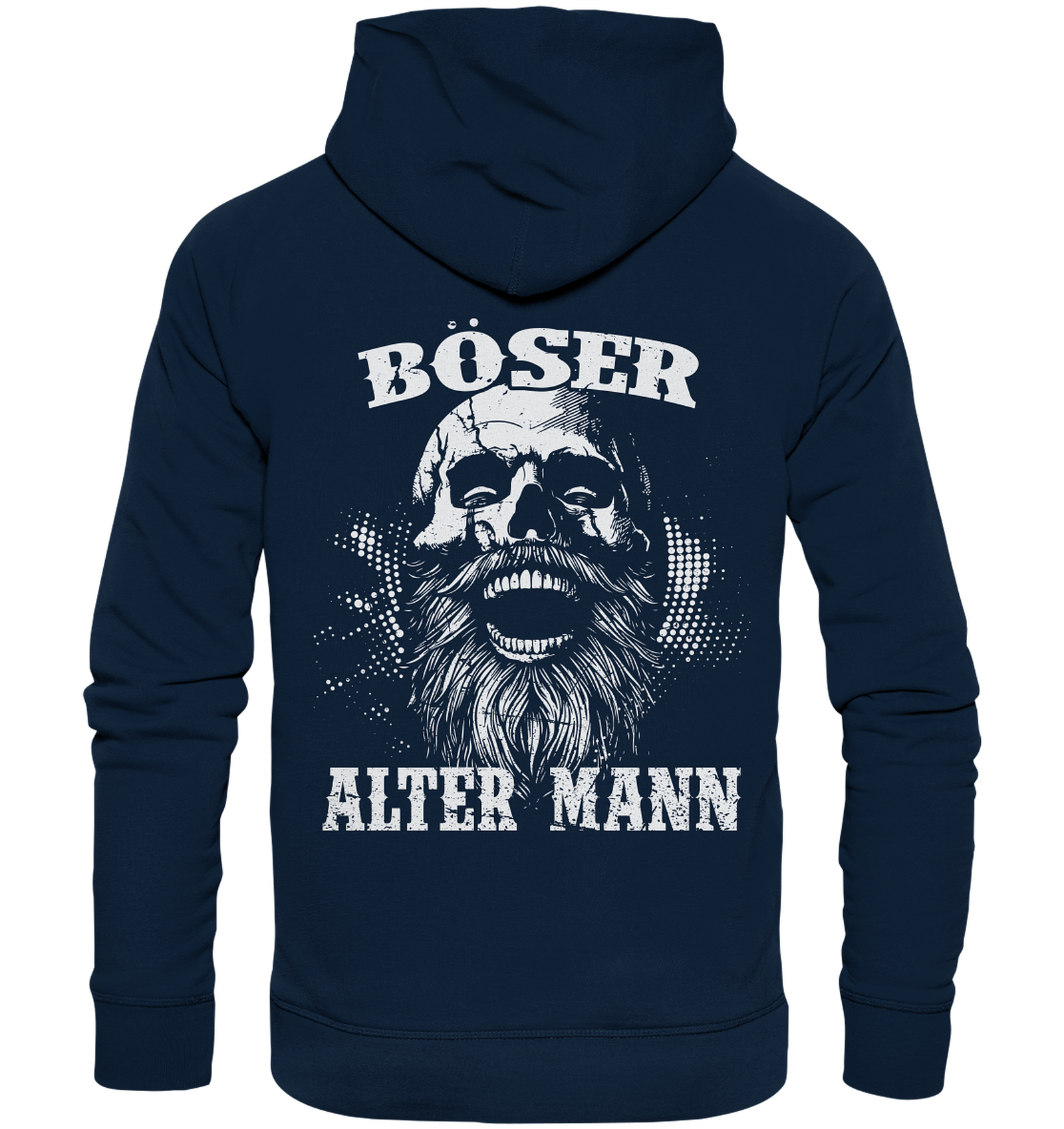 Böser alter Mann  - Organic Basic Hoodie (Beidseitiger Druck) - Donnerwolf