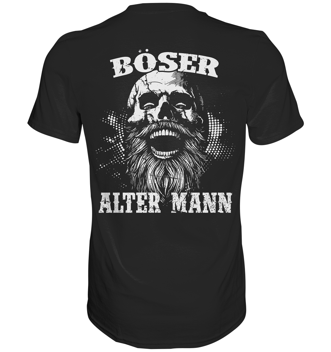 Böser alter Mann  - Premium Shirt (Beidseitiger Druck) - Donnerwolf