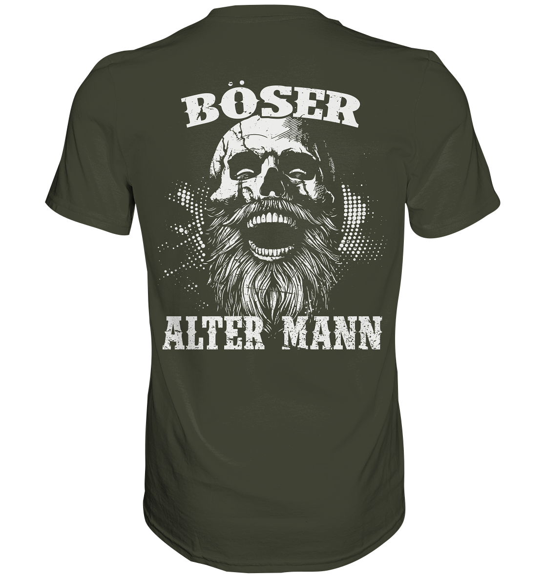 Böser alter Mann  - Premium Shirt (Beidseitiger Druck) - Donnerwolf