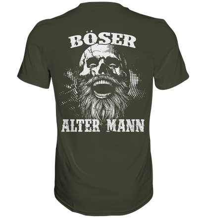 Böser alter Mann  - Premium Shirt (Beidseitiger Druck) - Donnerwolf