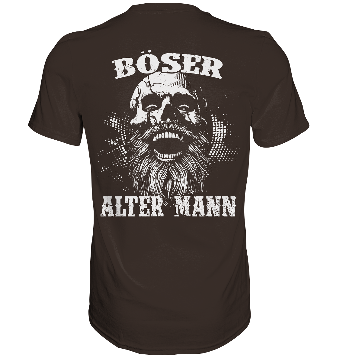 Böser alter Mann  - Premium Shirt (Beidseitiger Druck) - Donnerwolf