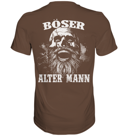 Böser alter Mann  - Premium Shirt (Beidseitiger Druck) - Donnerwolf