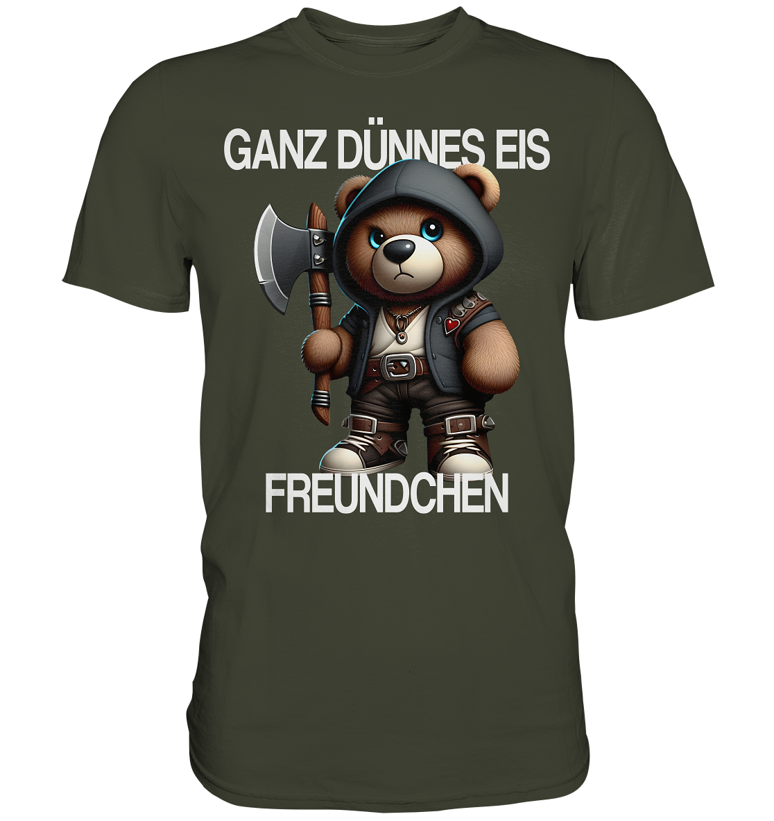 Ganz Dünnes Eis Freundchen - Premium Shirt - Donnerwolf