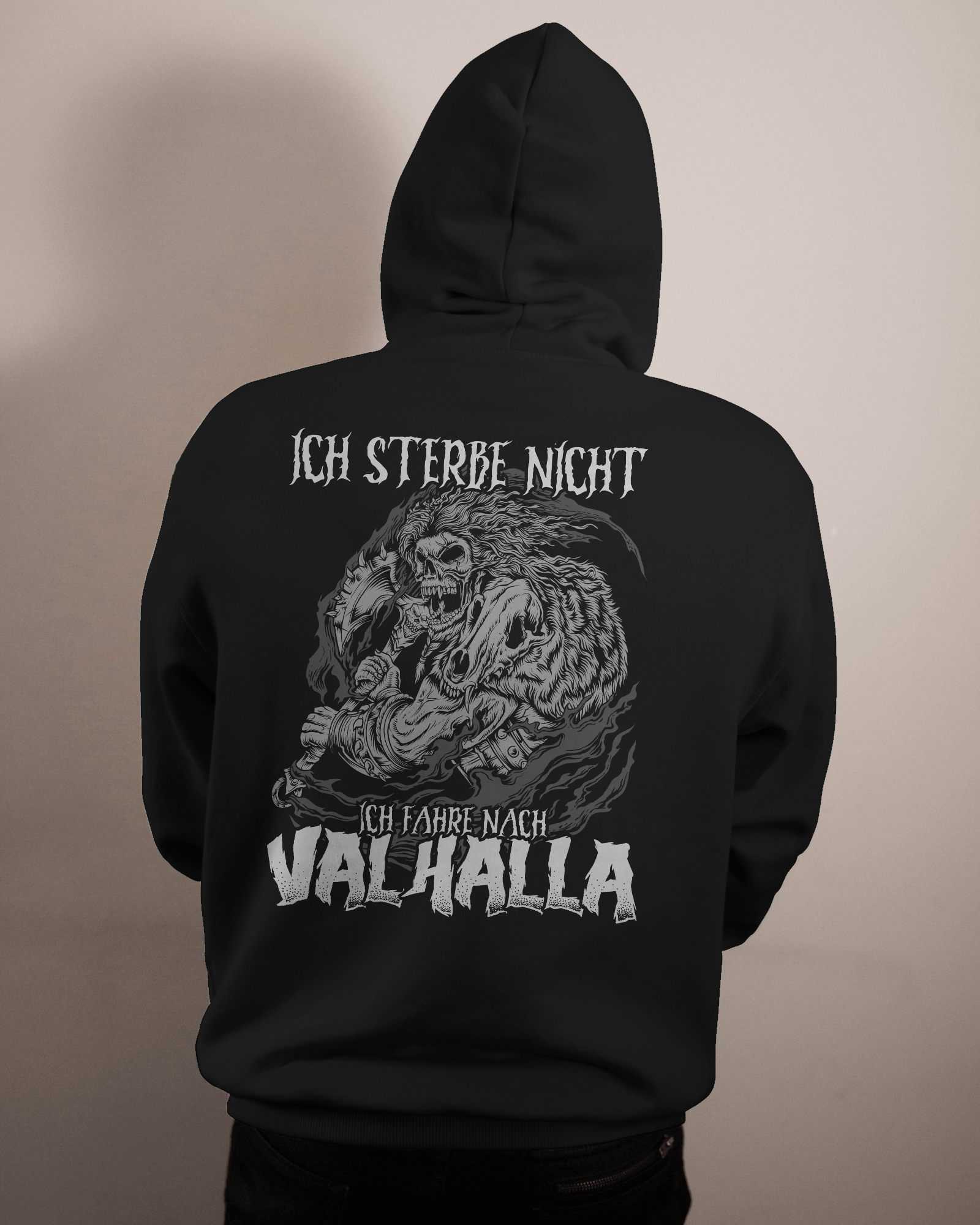 Ich sterbe nicht! - Organic Hoodie - Donnerwolf