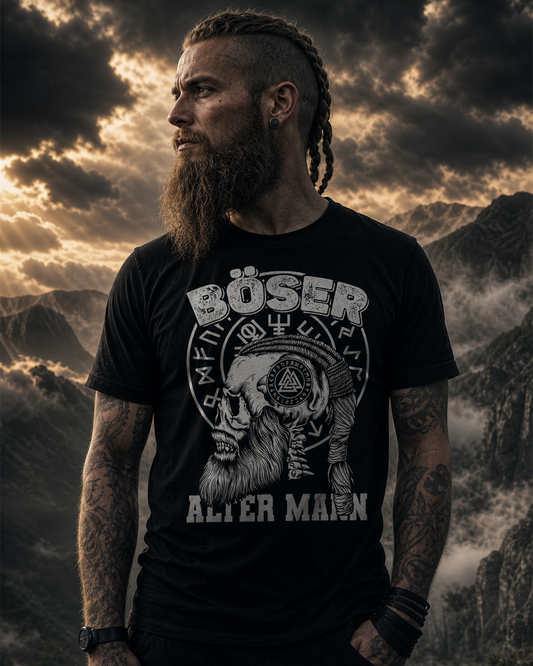 Wikinger T-Shirt Böser Alter Mann - Premium Shirt