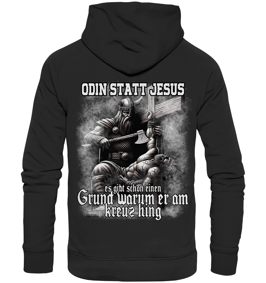 Odin Statt Jesus - Organic Basic Hoodie - Donnerwolf