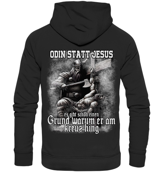 Odin Statt Jesus - Organic Basic Hoodie - Donnerwolf