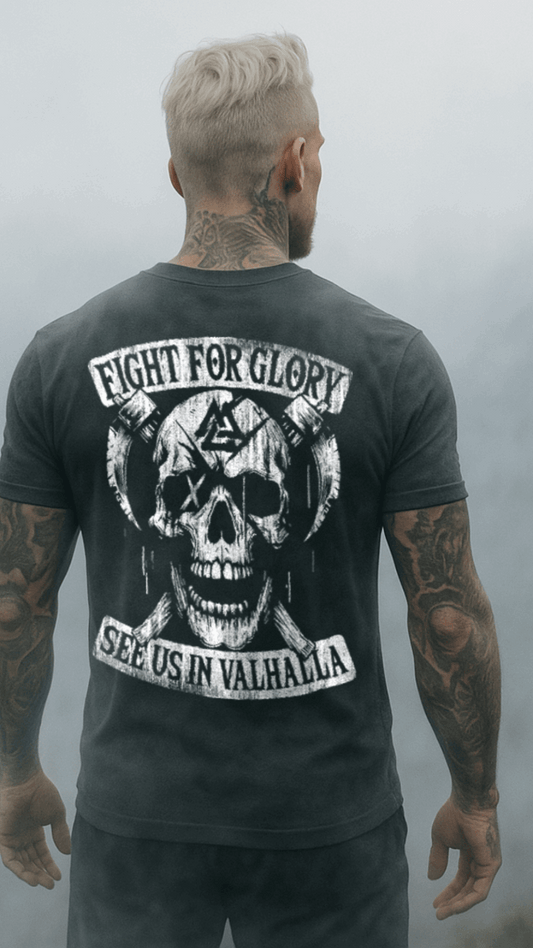 See You in Valhalla - Fight for Glory - Wikinger T-Shirt Männer Premium