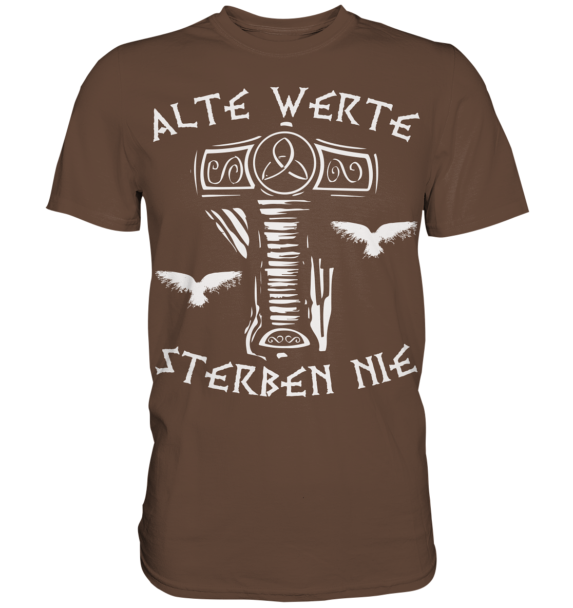 Alte Werte - Herren Shirt - Chocolate / XS - Unisex-Shirts