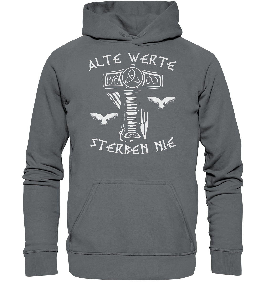 Alte Werte - Unisex Hoodie - Steel Grey (Solid) / XS - Hoodies