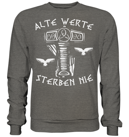 Alte Werte - Unisex Sweatshirt - Charcoal (Heather) / XS - Sweatshirts
