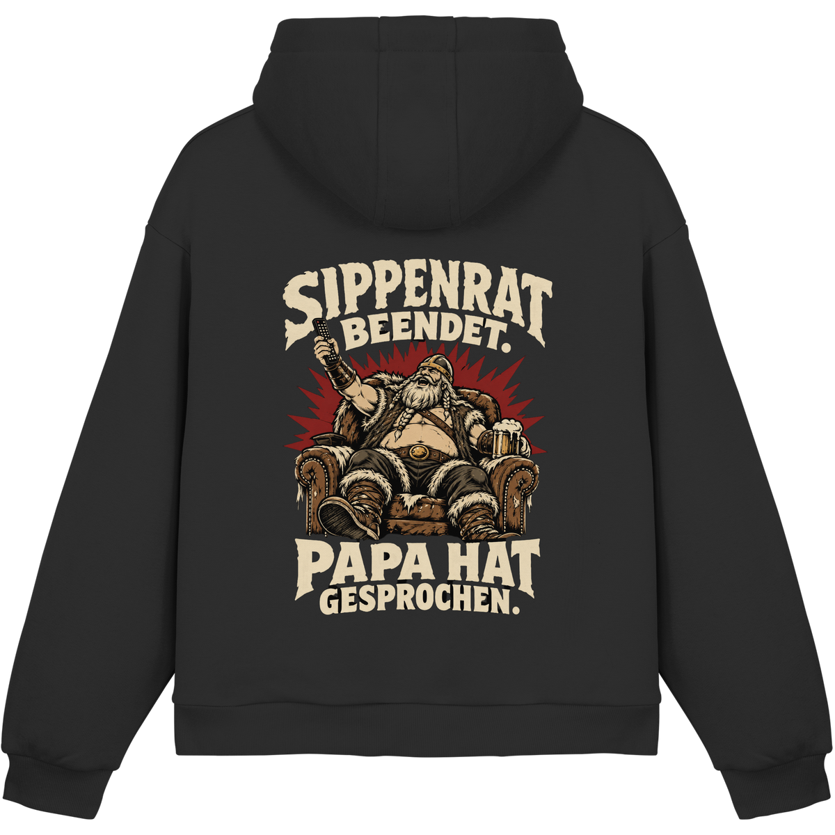 Sippenrat beendet: Papa hat gesprochen Wikinger Hoodie Herren