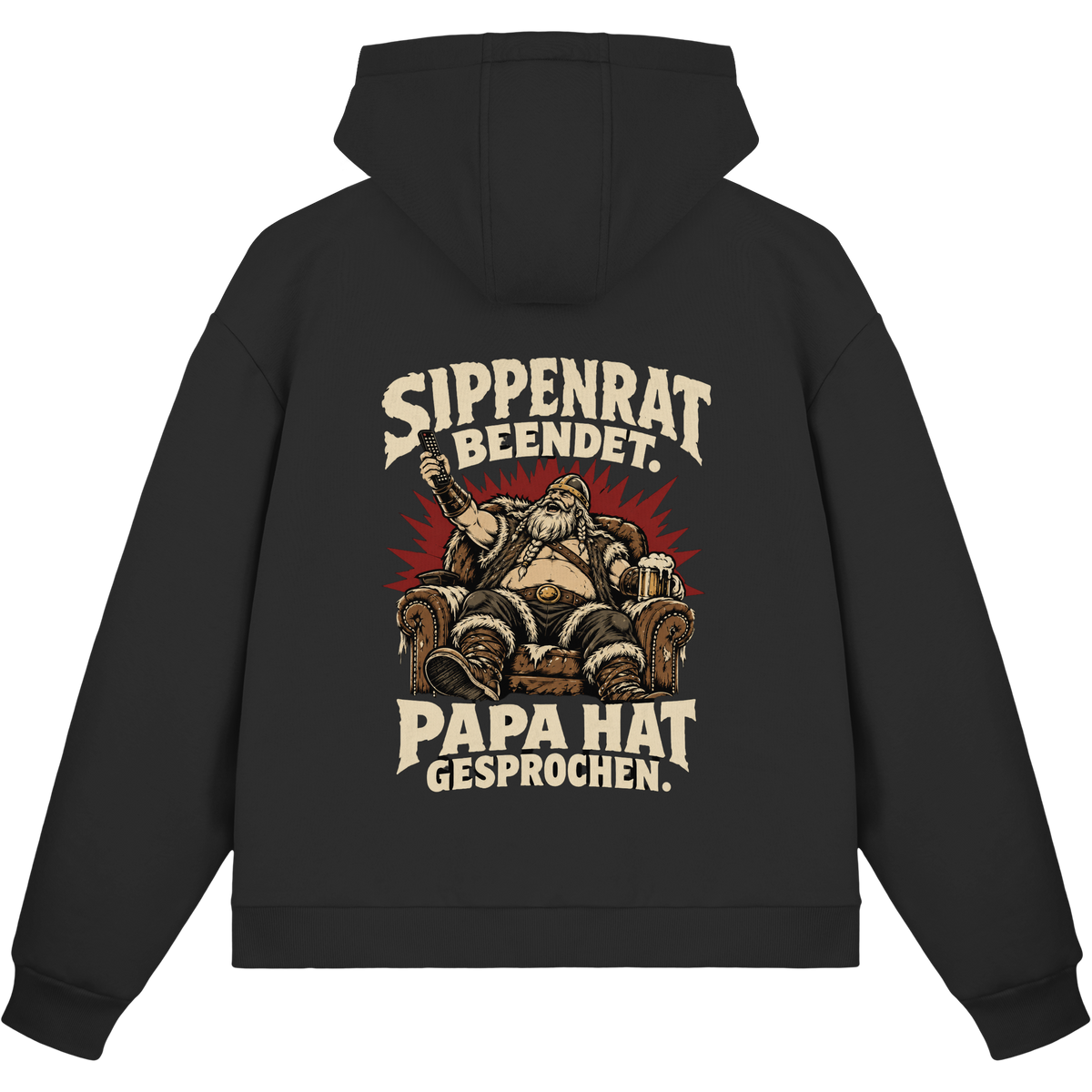 Sippenrat beendet: Papa hat gesprochen Wikinger Zip Hoodie Herren