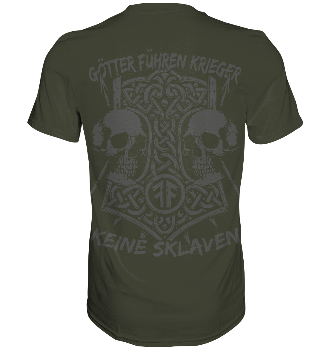 GÖTTER FÜHREN KRIEGER - Wikinger T-Shirt Männer Odin Premium