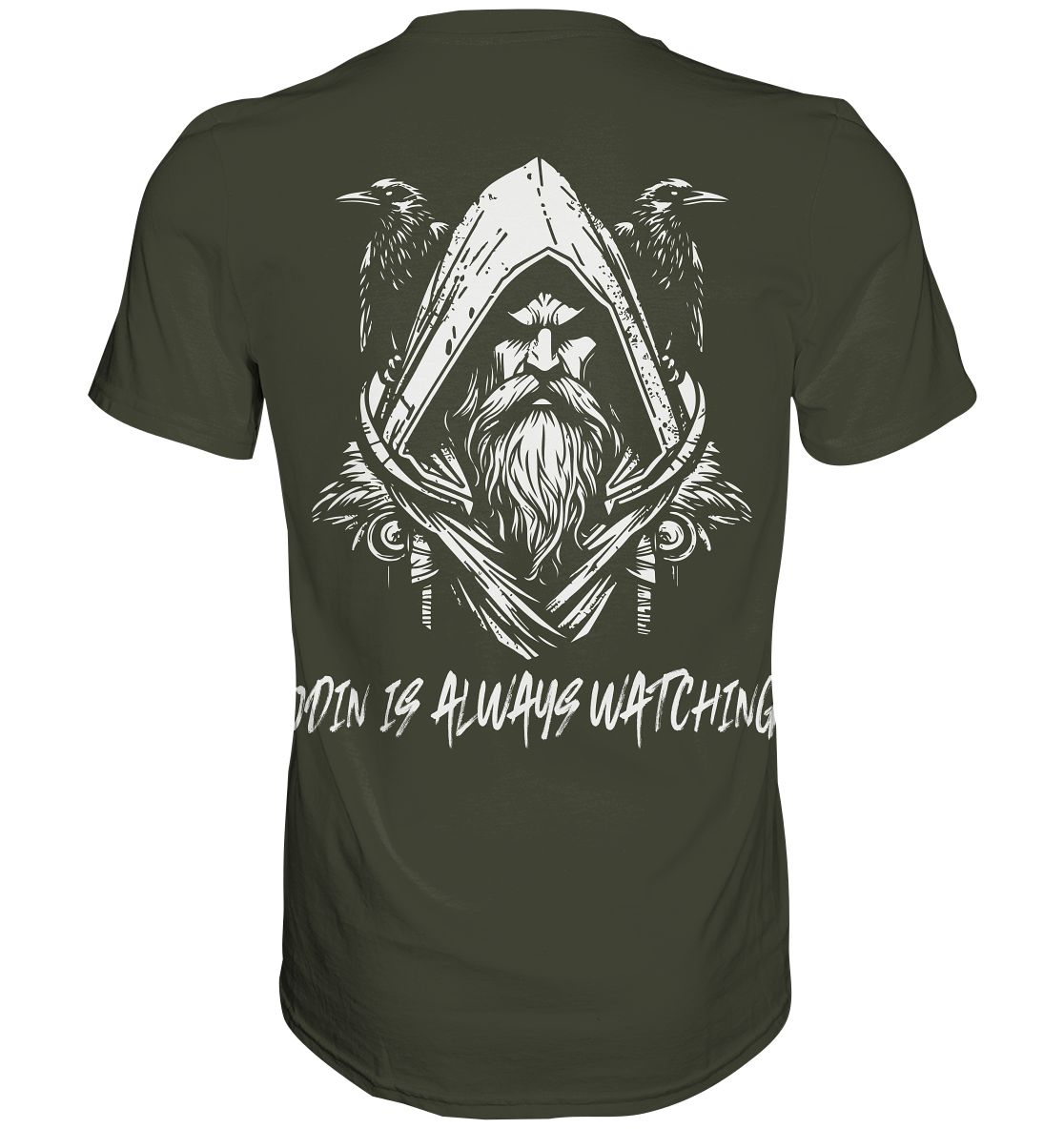 Odin is Always watching Männer Shirt Premium Qualität & Beidseitiger Druck