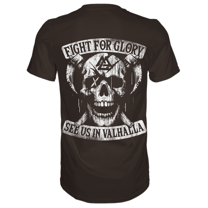 See You in Valhalla - Fight for Glory - Wikinger T-Shirt Männer Premium