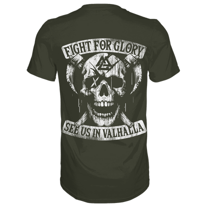 See You in Valhalla - Fight for Glory - Wikinger T-Shirt Männer Premium