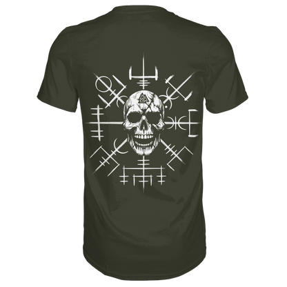 Viking Compass Skull - Mystisches Totenkopf Premium Shirt