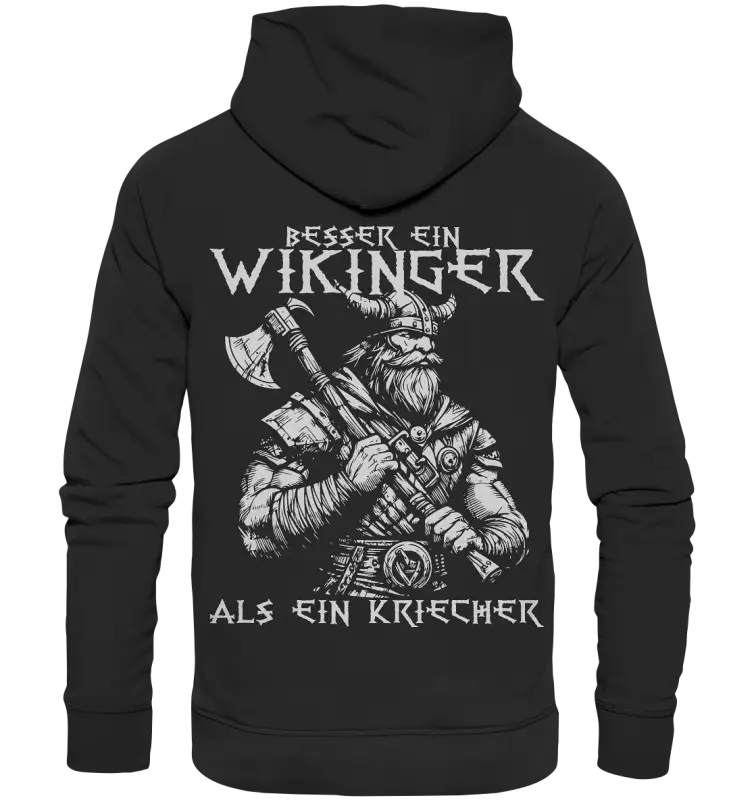 Besser ein WIkinger - Organic Basic Hoodie - Donnerwolf