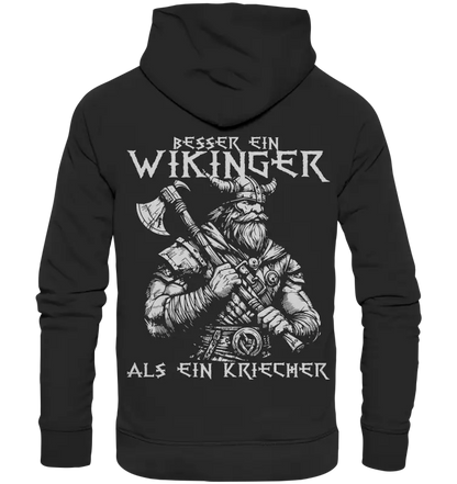 Besser ein WIkinger - Organic Basic Hoodie - Donnerwolf