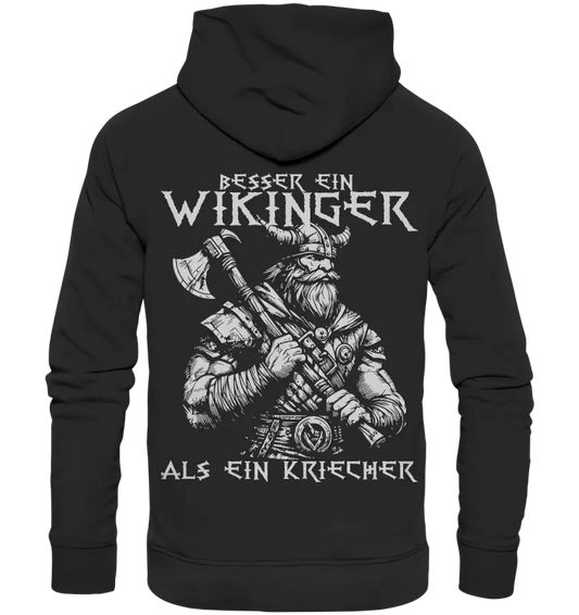 Besser ein WIkinger - Organic Basic Hoodie - Donnerwolf