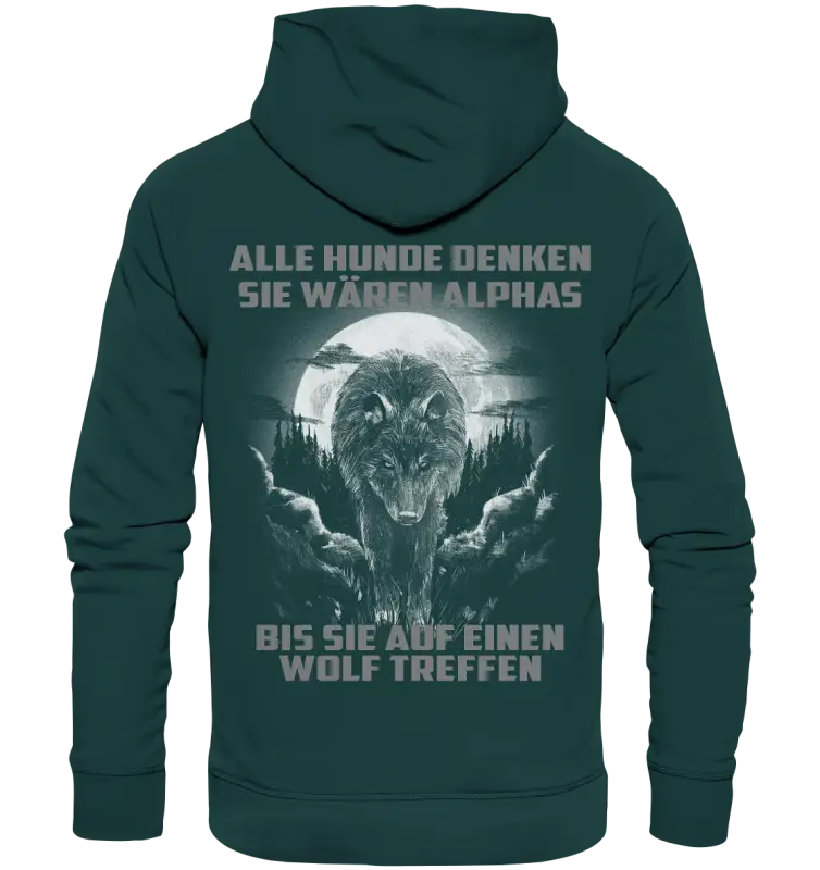Bis ein Wolf kommt - Organic Hoodie - Donnerwolf