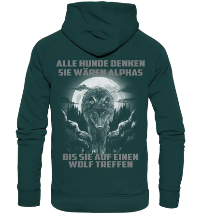 Bis ein Wolf kommt - Organic Hoodie - Donnerwolf