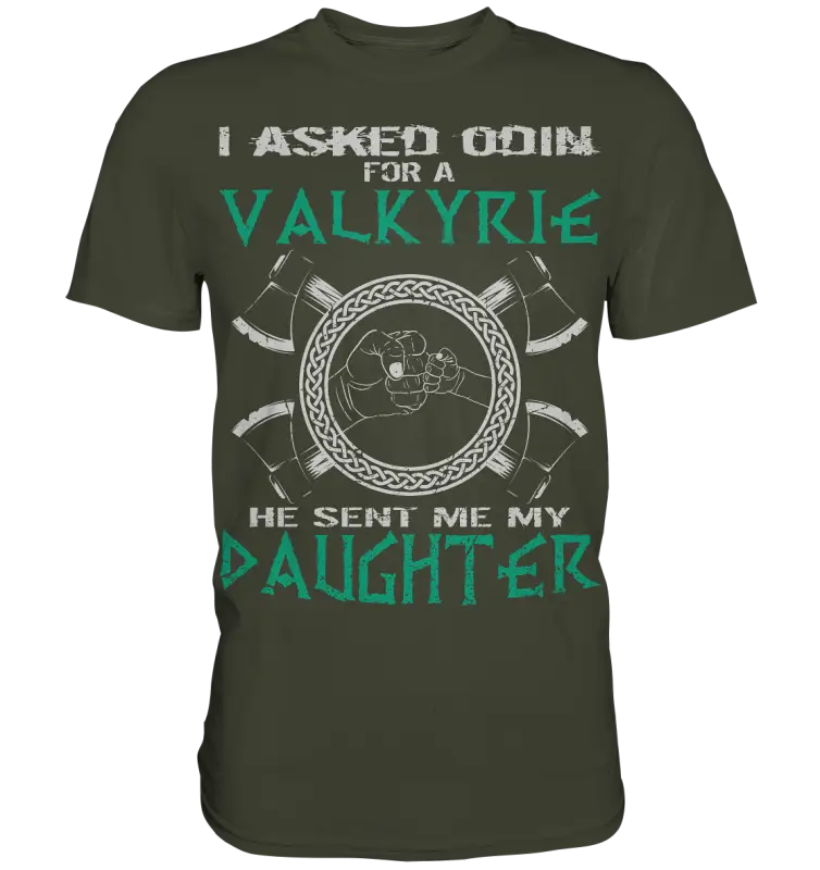 ’Daughter’ Wikinger Shirt für Männer | Walküre Motiv | Vater-Tochter Geschenk - Urban Khaki / XS - Unisex-Shirts