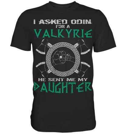 ’Daughter’ Wikinger Shirt für Männer | Walküre Motiv | Vater-Tochter Geschenk - Black / XS - Unisex-Shirts