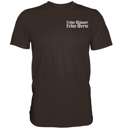 Echte Männer Echte Werte - Herren Shirt - Brown / XS - Unisex-Shirts