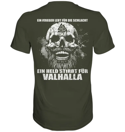 ein Held stirbt für Valhalla - Premium Shirt - Donnerwolf