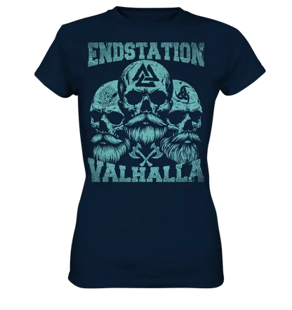 Endstation Valhalla - Damen Shirt - Navy / XS - Lady-Shirts