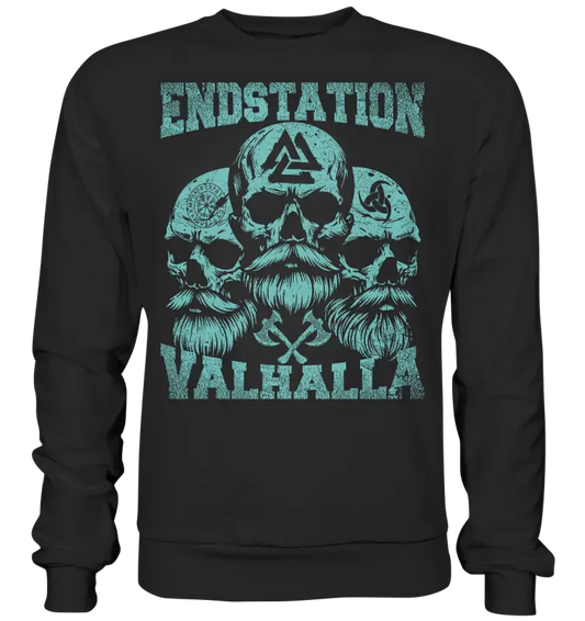 Endstation Valhalla - Unisex Sweatshirt - Deep Black / XS - Sweatshirts