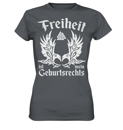 Freiheit - Damen Shirt - Dark Grey / XS - Lady-Shirts