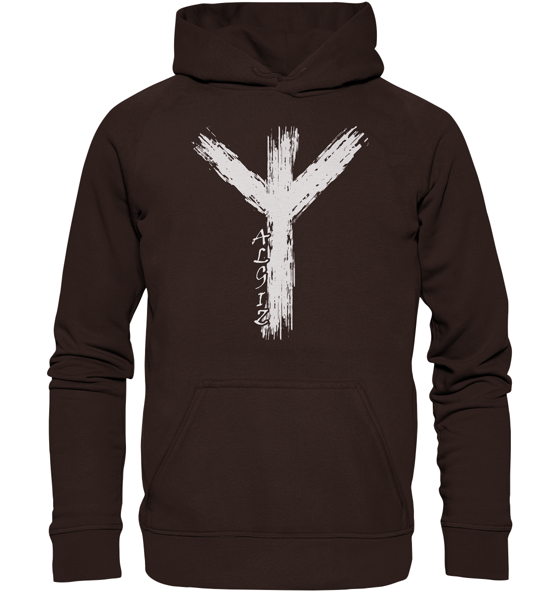 Wikinger Premium Shirt mit Algiz-Rune – Hochwertiges Herren T-Shirt mit Nordischer Schutzrune - Unisex Hoodie