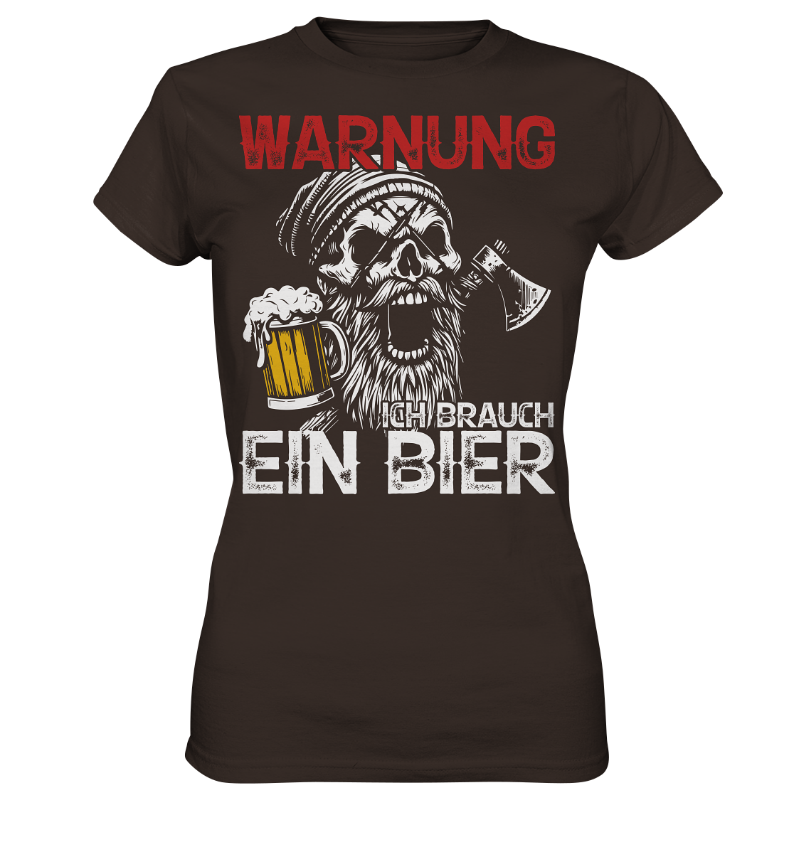 Warnung ich brauch ein Bier - Damen Shirt