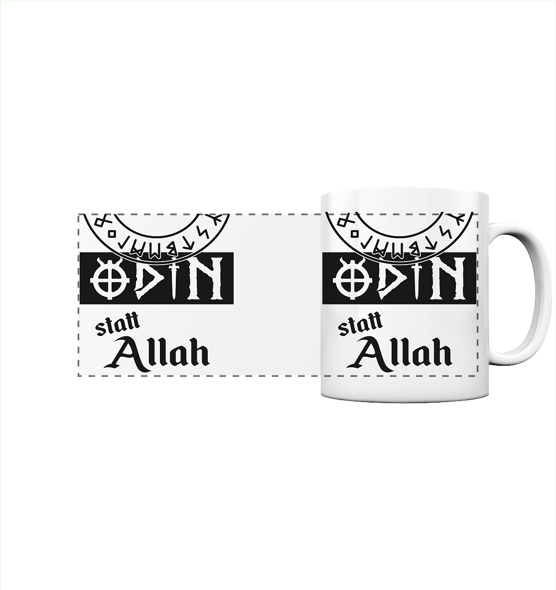 Odin statt Allah - Panorama Tasse