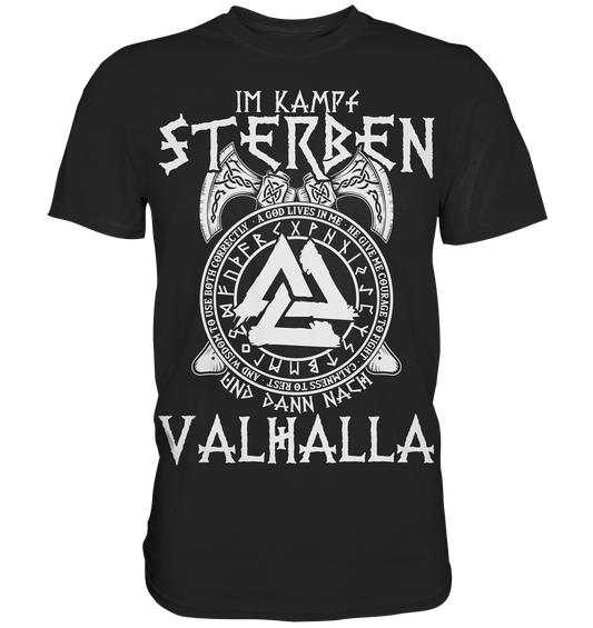 Auf nach Valhalla - Wikinger T-Shirt Männer Premium