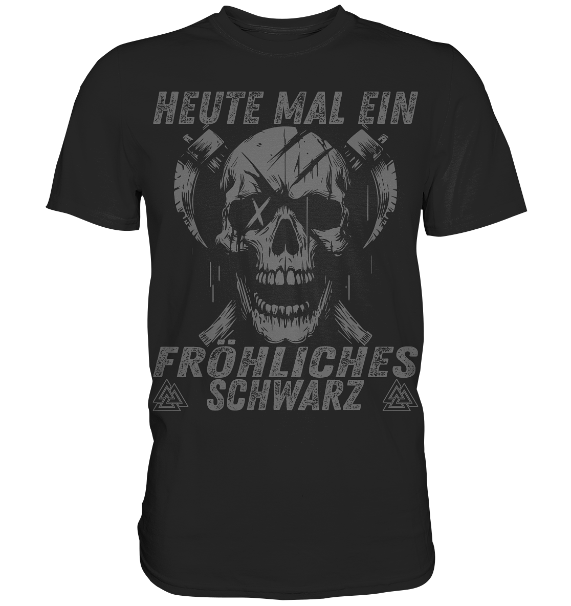 Ein Fröhliches Schwarz  - Wikinger Herren Shirt