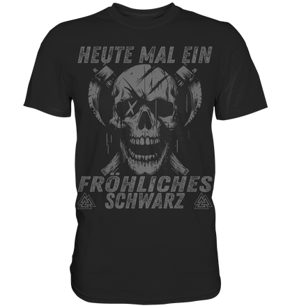 Ein Fröhliches Schwarz  - Wikinger Herren Shirt