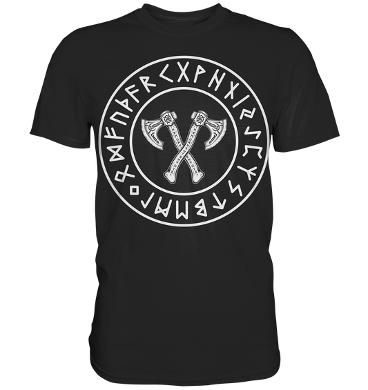 Viking Knotwork Axe - Wikinger T-Shirt Männer Keltische Knoten Premium