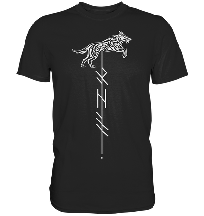 Wolf Rune - Wikinger T-Shirt Männer Premium