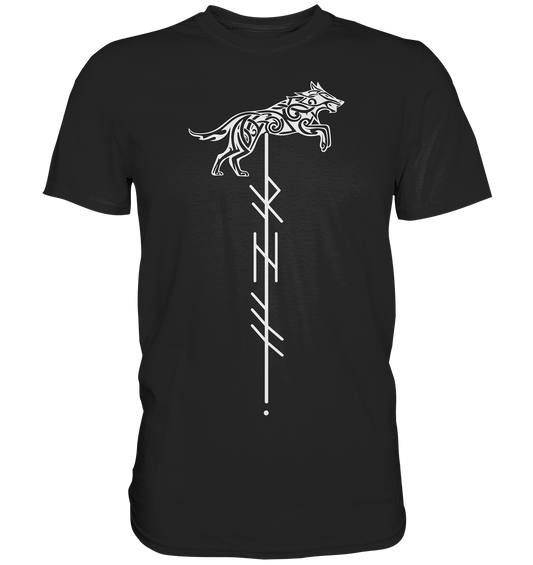 Wolf Rune - Wikinger T-Shirt Männer Premium